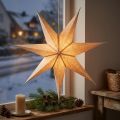 Valaistu paperitähti, luonnonvärinen juutti, joulu, 60 cm | Floristik24.fi
