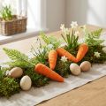 Porkkanakoristeet porkkanat flokoidut oranssinvihreät H23cm 8 kpl | Floristik24.fi