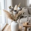 Kuivakukkia koristeelliset kellokupit varressa harmaa 37cm 3 kpl | Floristik24.fi