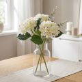 Hortensia, silkkikukka, tekokukka pöytäkoristeisiin valkoinen, vihreä L44cm | Floristik24.fi