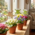 Kukkatulppa sammakko hauska koristetulppa puu 7,5cm 12kpl | Floristik24.fi
