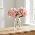 Tyylikäs keinohortensia pastellin vaaleanpunainen 58cm 2kpl | Floristik24.fi