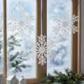 Lumihiutalekoriste jääkristalli ripustettavaksi 18×20cm 4kpl | Floristik24.fi
