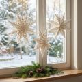 Lumihiutalekuvioiset koristeelliset ripustimet, valkoinen paperi, Ø20 cm, 6 kpl setti | Floristik24.fi