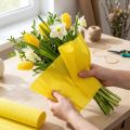 Kukkakaupan kreppipaperi keltainen 50x250cm | Floristik24.fi