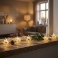 LED valoketju tähtiä mikro LED ajastin sisällä valkoinen 1,90m | Floristik24.fi