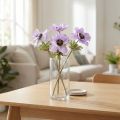 Keinotekoiset anemone-kukat, lila, 34 cm pitkä, 4 kpl | Floristik24.fi