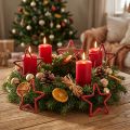 Adventtiseppeleen tähdet Joulukoristeet juutinpunainen 15cm 8 kpl | Floristik24.fi
