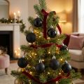 Mini Tree Balls Musta Särkymätön Muovi Ø3cm 14kpl | Floristik24.fi