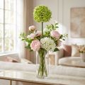 Koristeellinen sipuli Allium, silkkikukka, keinotekoinen pallipurjevihreä Ø20cm P72cm | Floristik24.fi