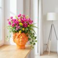 Plant Head Planter Bust Plant Pot Oranssi 13,5×13×14cm | Floristik24.fi