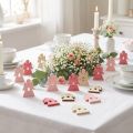 Puinen enkeli sirottamiseen pinkki, pinkki, valkoinen 4cm 72 kpl | Floristik24.fi