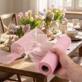 Pöytälista juuttijuuttinauha pöytänauha vaaleanpunainen 30cm 5m | Floristik24.fi