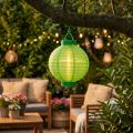 Lampion LED aurinkopaneelilla 20cm vihreä | Floristik24.fi
