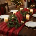 Christmas Deco Kangas polyesteri punainen x 2 lajitelma 35x200cm | Floristik24.fi