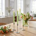 Limenvihreät värjätyt kartiokynttilät 22 × 240 mm 12 kpl | Floristik24.fi