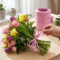 Raffia monivärinen lahjanauha pinkki-vaaleanpunainen, kukkakaupan tarvikkeet, koristenauha L200m | Floristik24.fi