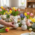 Pääsiäispupu koristefiguurit kanit pistekuviolla 17cm 2kpl | Floristik24.fi