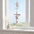 Maritime Decoration Garland Driftwood Shells Seahorse White 55cm | Floristik24.fi
