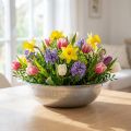 Metallikulho käytetty look kulho hopea metalli Ø31.5cm K8cm | Floristik24.fi