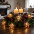 LED valoketju tähdet mikro LED ajastin kuparin sisällä 1,90m | Floristik24.fi