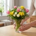 Lasimaljakko kirkas Ø8cm H11cm pöydän koristeluun | Floristik24.fi