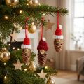 Joulukuusikoristeet tonttukäpy gnome punainen 9cm 12kpl | Floristik24.fi