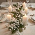 Lumipalloseppele talvikoristelu valkoinen glitter L125cm | Floristik24.fi