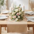 Keinonahka beige koristeellinen kangas nahkainen pöytäjalka 33cm×1,35m | Floristik24.fi