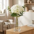Keinotekoinen hortensia jättimäinen koristekukka valkoinen Ø23cm P84cm | Floristik24.fi
