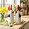 Keraaminen kukkokeittiön koristelu Chicken White H23cm 2 kpl | Floristik24.fi