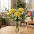 Koristesipuli Villi Allium tekokeltainen 70cm 3 kpl | Floristik24.fi
