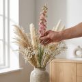 Kuivattu (keinotekoinen) kukonkannus, koristeellinen kukkamaljakko 64cm 25g | Floristik24.fi
