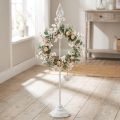 Seppeleteline Shabby Chic Valkoinen Seppeleteline Metalli 4 Koukkua K76cm | Floristik24.fi