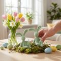 Pääsiäispupun koristehahmo tyylikkääseen kodin sisustukseen ja pääsiäiseen, 22 cm, 2 kpl | Floristik24.fi