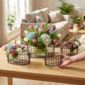 Lankakori kahvoilla metallimusta 17-32cm sarja 4 kpl | Floristik24.fi