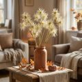 Xanthium tekokukkavoide syksyn koristelu 6 kukkaa 80cm 3kpl | Floristik24.fi