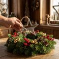 Joulukoristeen tähti, adventtikoristeet, tähtiriipus hopea L15,5cm | Floristik24.fi