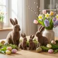 Kanin parvi ruskea 11cm, 13,5cm 6 kpl | Floristik24.fi
