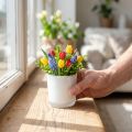 Lasiastia Ø7,8cm K8cm valkoinen | Floristik24.fi