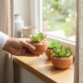 Keinotekoiset kasvit ruukuissa keinotekoiset mehikasvit H9cm 3kpl | Floristik24.fi