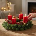Keinotekoinen kuusiseppele, vihreä, Ø30cm - joulukoriste, oviseppele, adventtiseppele, pöytäkoriste, helppohoitoinen | Floristik24.fi