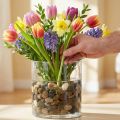 River Pebbles Natural Light and Dark 3-6cm 1kg | Floristik24.fi