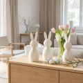 Koristeellinen taitellun näköinen kanihahmo moderniin sisustukseen, olohuoneeseen tai toimistoon, 13 cm, 3 kpl | Floristik24.fi