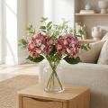 Keinotekoinen hortensia iso vaaleanpunainen mauve Ø15cm L58cm 2kpl | Floristik24.fi