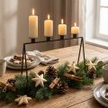 Kynttilänjalka Musta Kynttilänjalka Adventtiseppele L38cm K31cm | Floristik24.fi