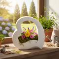 Sydämenmuotoinen koriste istutuksiin ja kukka-asetelmiin, avoin muotoilu, moderni sydämenmuoto, 19 cm | Floristik24.fi