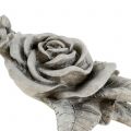 Floristik24 Ruusu hautakoristeisiin harmaa 16cm x 13,5cm 2kpl