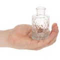 Mini lasinen maljakko timanttikuviolla, pieni pöytämaljakko, pullo, läpinäkyvä, 9 cm, 6 kpl | Floristik24.fi