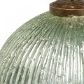 Floristik24 Joulupallo lasi iso ripustamiseen vihreä, kultainen vintage Ø20cm